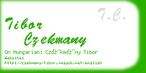 tibor czekmany business card